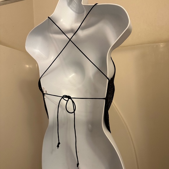 Vintage BACKLESS sparkly zebra print top - Picture 6 of 10